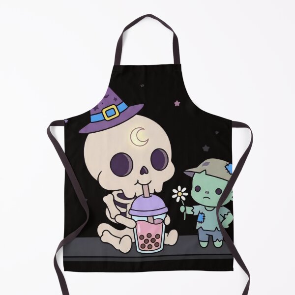 Item preview, Cute Skull and Tiny Zombie Drinking Bubble Tea designed and sold by NievesGD.