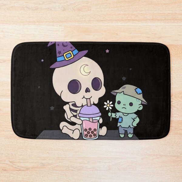 Item preview, Cute Skull and Tiny Zombie Drinking Bubble Tea designed and sold by NievesGD.