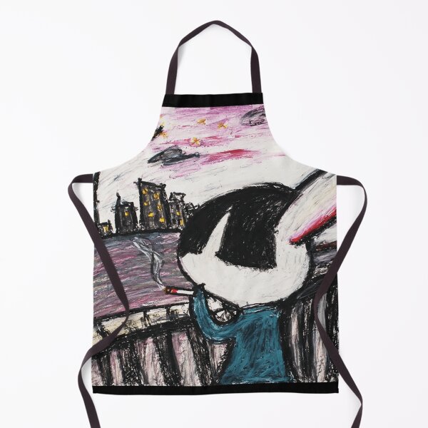 Item preview, Moody Rabbit City Night Drawing with Indie Urban Sketch Style designed and sold by eliramaison.