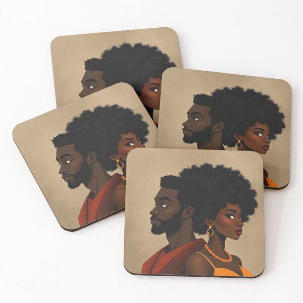 Item preview, Black Afro Soulmates  designed and sold by AllAroundArtist.