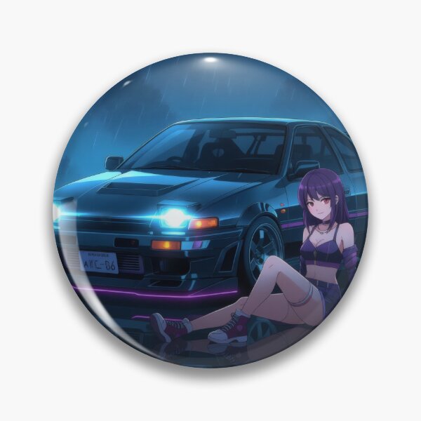 Item preview, A Toyota AE 86 in anime style in a parking lot designed and sold by Salimgor Hangaround Music.