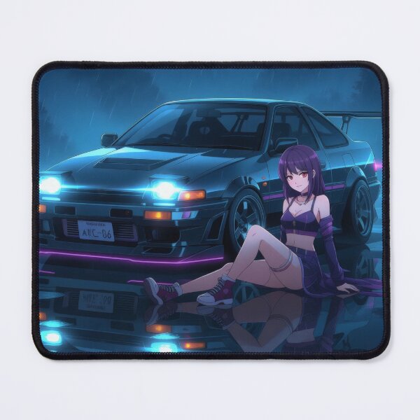 Item preview, A Toyota AE 86 in anime style in a parking lot designed and sold by Salimgor Hangaround Music.