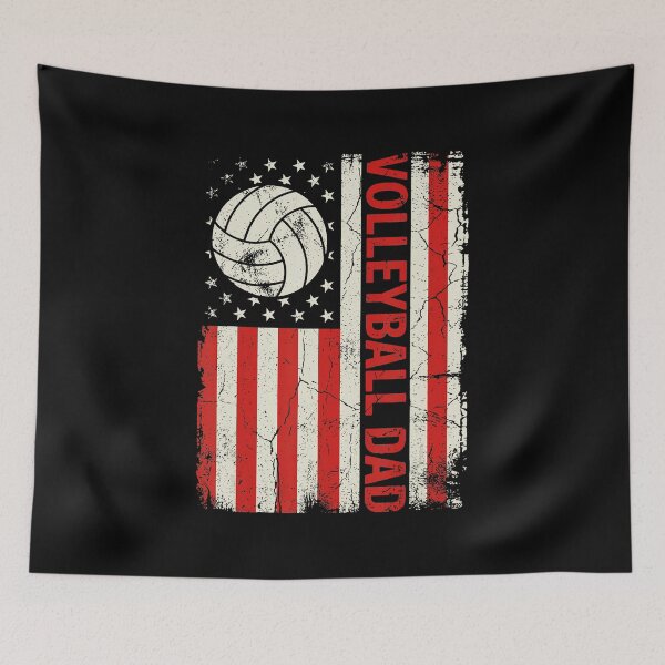 Item preview, Vintage Volleyball Dad USA Flag with Patriotic Sports Spirit designed and sold by zamiokaline.