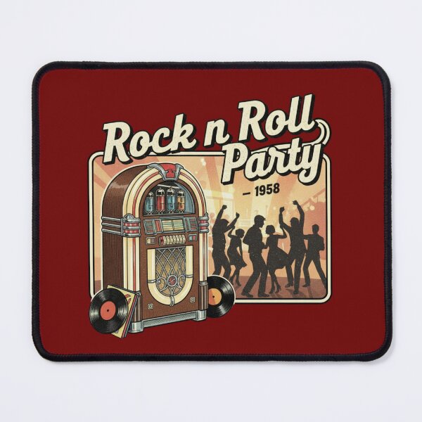 Item preview, Rock N Roll Party 1958 Vintage Shirt | Retro Jukebox Music Design | Classic 50s Dance & Vinyl Art designed and sold by ObsidianUruk.