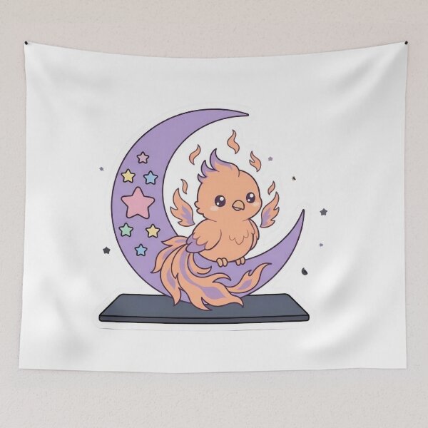 Item preview, Cute Baby Phoenix in Crescent Moon Pastel Goth designed and sold by NievesGD.