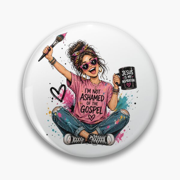 Item preview, I’m Not Ashamed of the Gospel – Christian Retro Girl Faith Shirt  designed and sold by Ashes to Artistry.