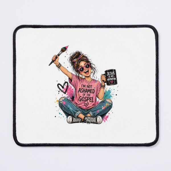 Item preview, I’m Not Ashamed of the Gospel – Christian Retro Girl Faith Shirt designed and sold by Ashes to Artistry.