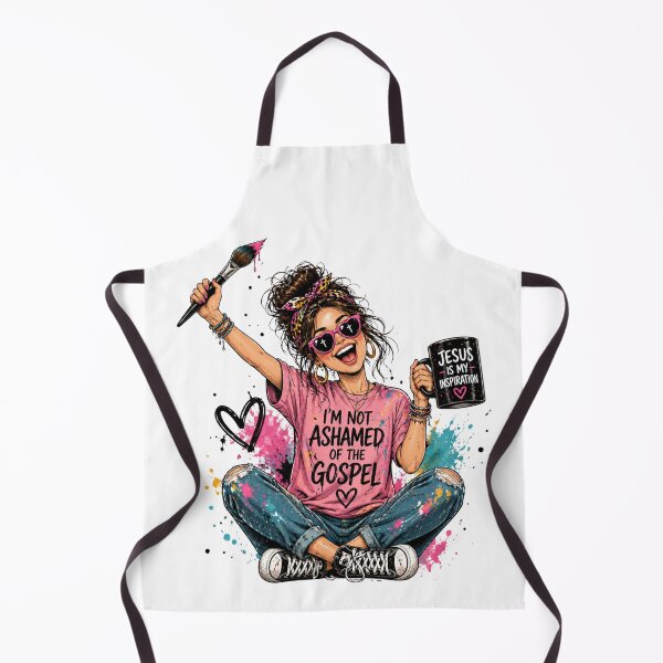 Item preview, I’m Not Ashamed of the Gospel – Christian Retro Girl Faith Shirt designed and sold by Ashes to Artistry.