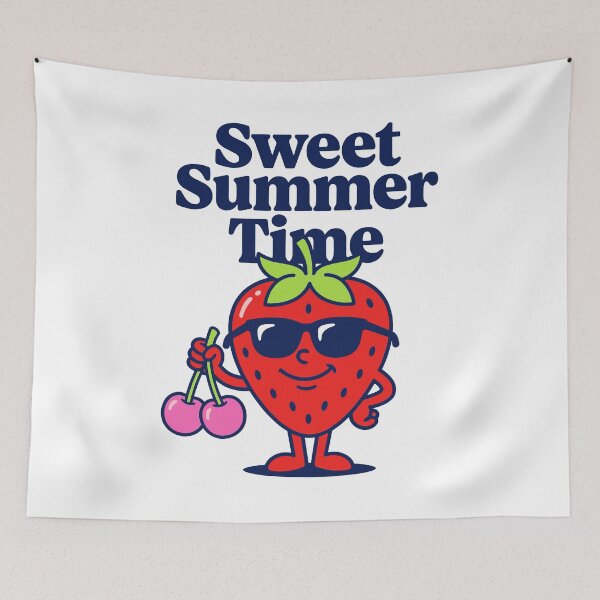 Item preview, Sweet Summer Time Cool Cartoon Strawberry designed and sold by KroghDs.