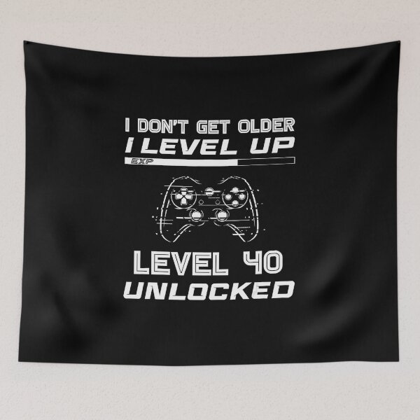 Item preview, Level 40 Unlocked Retro Gamer Birthday for Classic Gaming Fans designed and sold by FGTV2021.