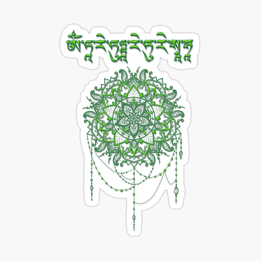 Awesome Mandala With Mantra Of The Green Tara Baby One Piece By Lucias Redbubble