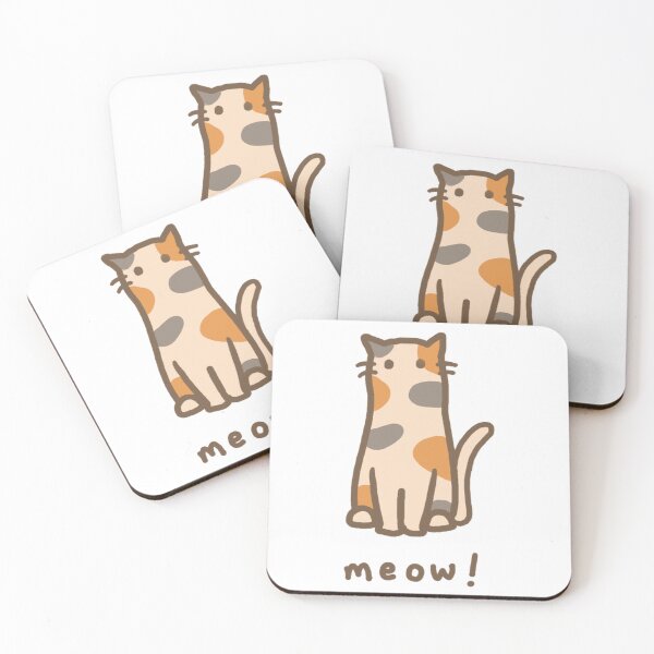Item preview, Cute Calico Tortoiseshell Cat Kawaii Meow Illustration designed and sold by dezilimCat.