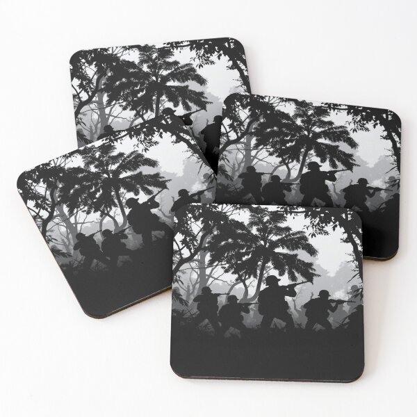 Item preview, Jungle Soldiers Silhouette | Vietnam War Military Art designed and sold by EllDAV777.