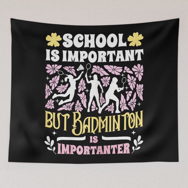 Item preview, Funny Badminton with Floral Retro School Sports Vibes designed and sold by allistermariam.