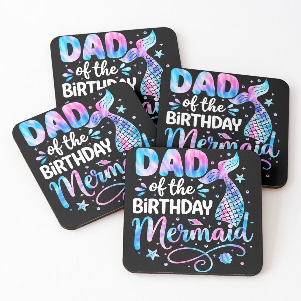 Item preview, Dad Birthday Mermaid Family Celebration With Colorful Ocean Party Vibes designed and sold by zamiokaline.