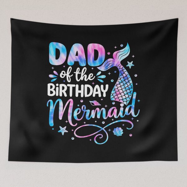 Item preview, Dad Birthday Mermaid Family Celebration With Colorful Ocean Party Vibes designed and sold by zamiokaline.