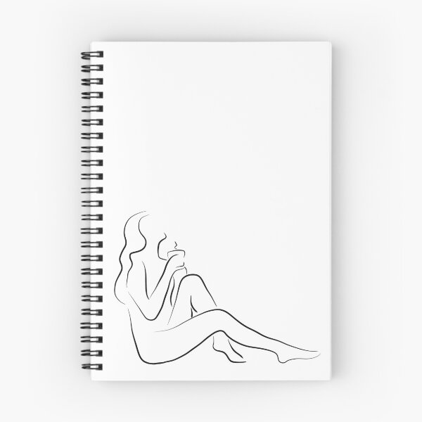 Item preview, Woman Drinking Coffee Line Drawing - Caras Cuppa designed and sold by Melody Watson.