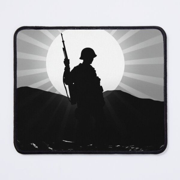 Item preview, Heroic Soldier Silhouette Against Radiant Sun designed and sold by EllDAV777.