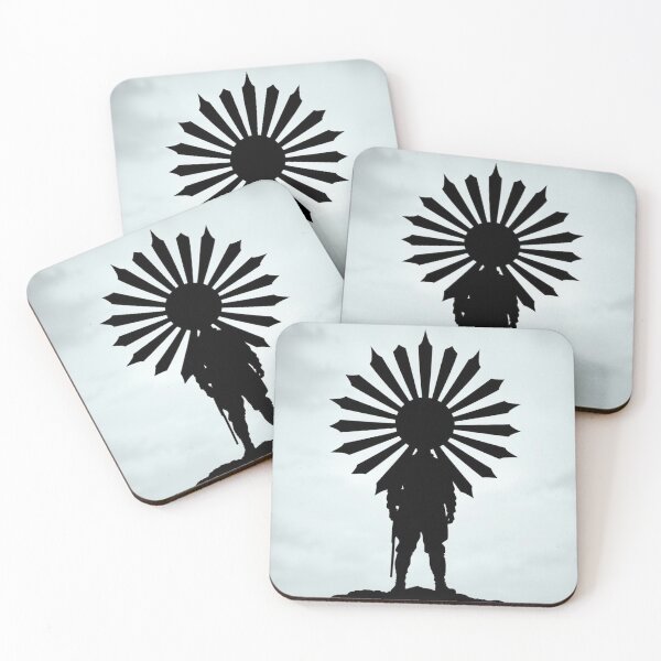 Item preview, Silent Sentinel: Warrior Silhouette with Rising Emblem designed and sold by EllDAV777.