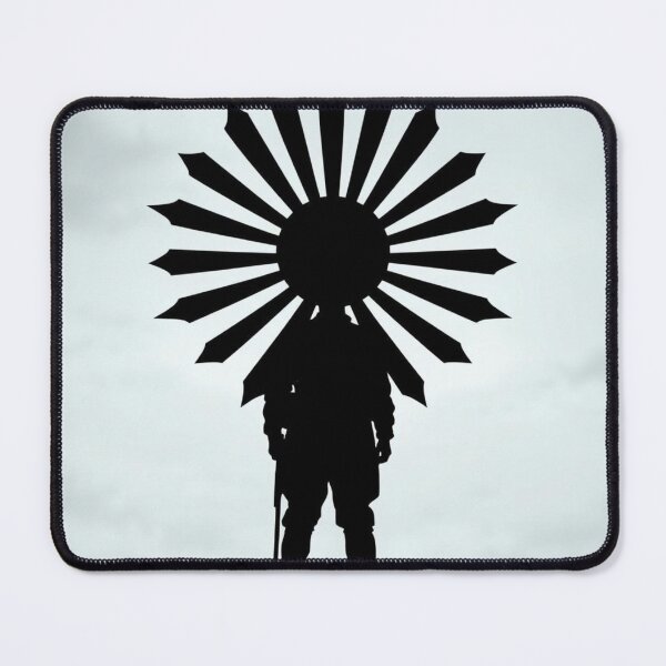 Item preview, Silent Sentinel: Warrior Silhouette with Rising Emblem designed and sold by EllDAV777.