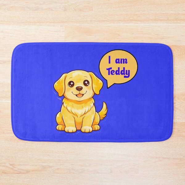 Item preview, "I Am Teddy" Cute Golden Retriever Puppy with Sparkling Eyes | Kawaii Pet Art designed and sold by zohocreations.