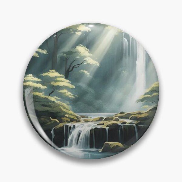 Item preview, Quiet Forest Waterfall designed and sold by Undersea Ai Art.