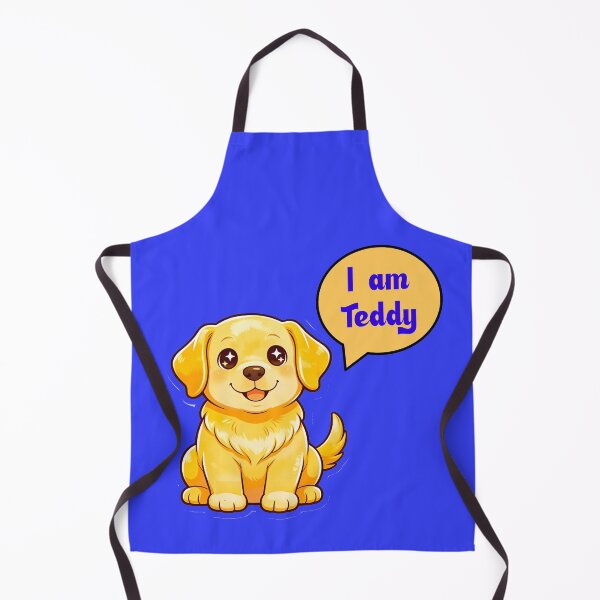 Item preview, "I Am Teddy" Cute Golden Retriever Puppy with Sparkling Eyes | Kawaii Pet Art designed and sold by zohocreations.