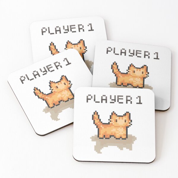 Item preview, Player 1 Cat Retro Gaming Orange Kitten designed and sold by dezilimCat.