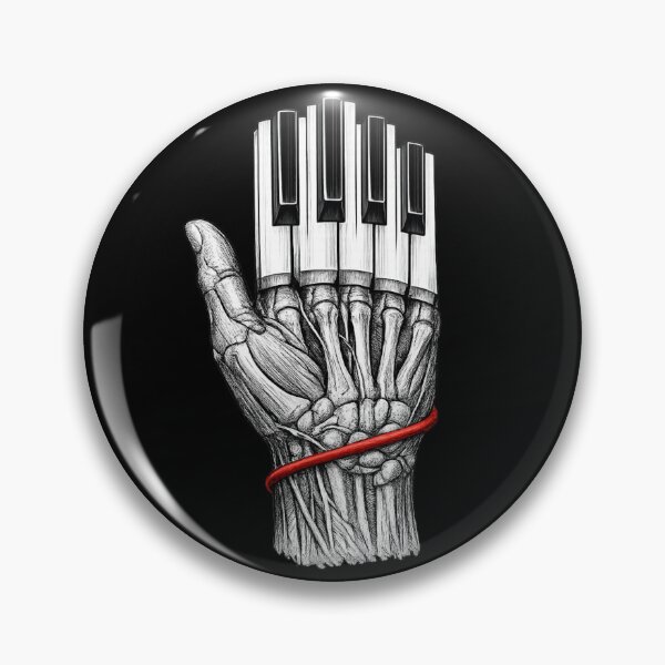 Item preview, Piano Bones — Skeleton Hand With Piano Keys | Surreal Music Anatomy Art Print designed and sold by ArtoryWorks.