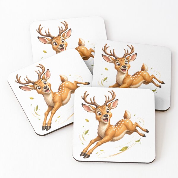 Item preview, Leaping Playful 3D Cartoon Woodland Animal Positive Vibes designed and sold by LunaPixelStudio.
