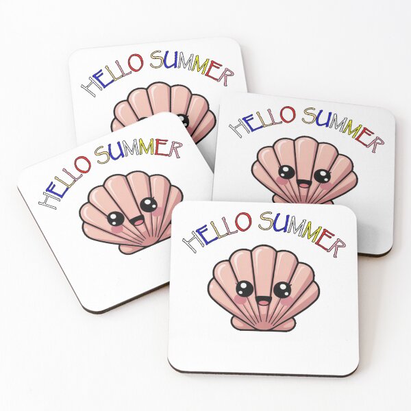 Item preview, Kawaii Beach Shell Summer Vacation designed and sold by QuiteOrbit.