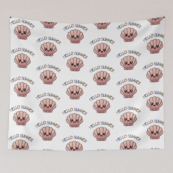 Item preview, Kawaii Beach Shell Summer Vacation designed and sold by QuiteOrbit.