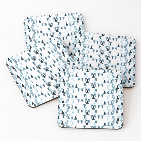 Item preview, Icicles Crystal Pieces - Blue Geometric Winter Theme Art designed and sold by K Design Store.