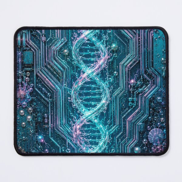 Item preview, Cyberpunk DNA Circuit Board Bioluminescent Art designed and sold by PixelPanduh.