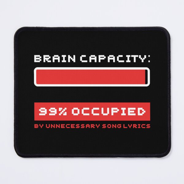 Item preview, Funny Brain Capacity Loading Lyrics Aesthetic designed and sold by CarlosOddities.