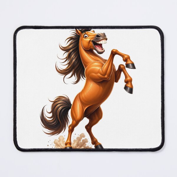 Item preview, Rearing Playful 3D Cartoon Equestrian Positive Vibes designed and sold by LunaPixelStudio.