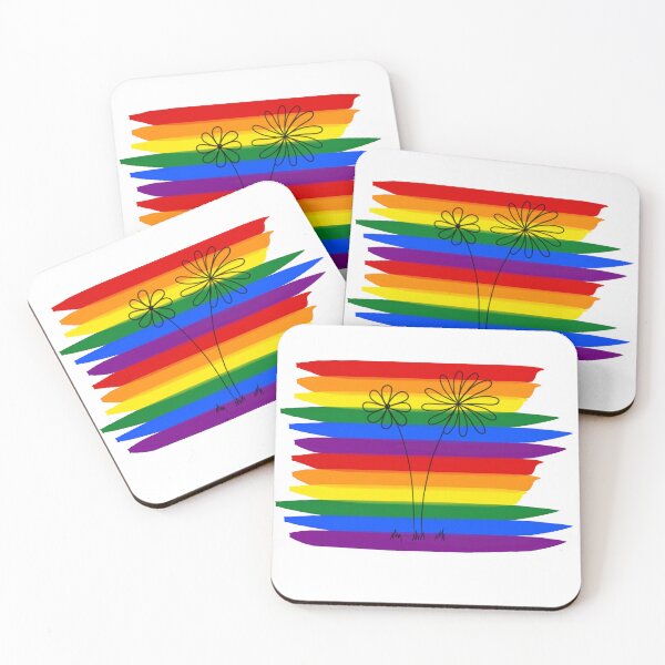 Item preview, LGBTQ Pride Flower Doodle designed and sold by CrimsonAdri.