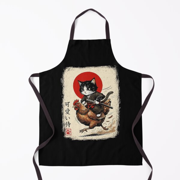 Item preview, Funny Warrior Cat Riding Chicken in Retro Japanese Animal designed and sold by titanlevi.