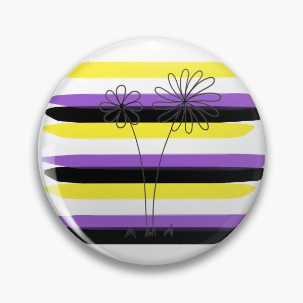 Item preview, Nonbinary Pride Flower Doodle designed and sold by CrimsonAdri.