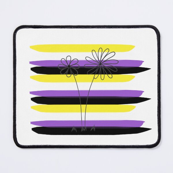 Item preview, Nonbinary Pride Flower Doodle designed and sold by CrimsonAdri.