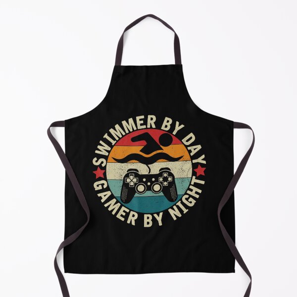 Item preview, Swimmer by Day Gamer by Night Retro Swimming and Video Game designed and sold by FGTV2021.