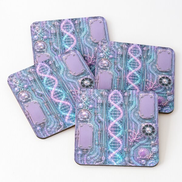 Item preview, Mermaidpunk DNA Atlantean Bioluminescent Circuit Art designed and sold by MeanPanduh.