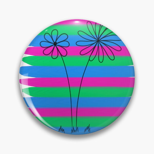 Item preview, Polysexual Pride Flower Doodle designed and sold by CrimsonAdri.