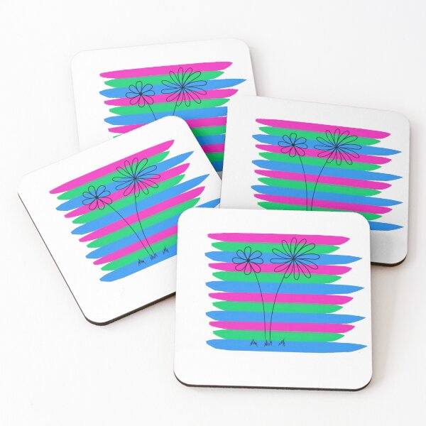 Item preview, Polysexual Pride Flower Doodle designed and sold by CrimsonAdri.