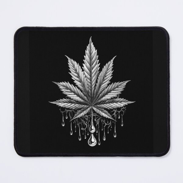 Item preview, Black and White Cannabis Leaf Drip – Bold Botanical Weed Art designed and sold by inkoutninja.