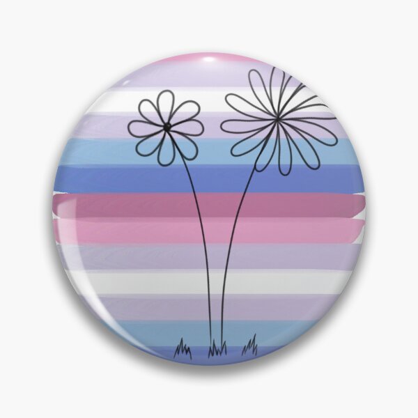 Item preview, Bigender Pride Flower Doodle designed and sold by CrimsonAdri.