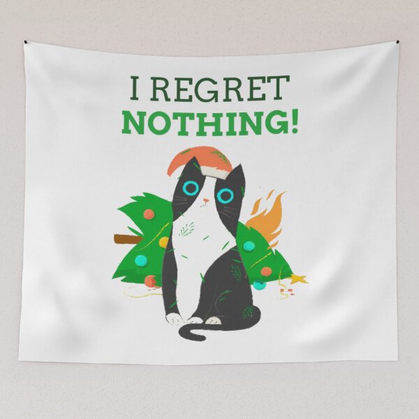 Item preview, I Regret Nothing Funny Christmas Cat designed and sold by GenZFashion000.