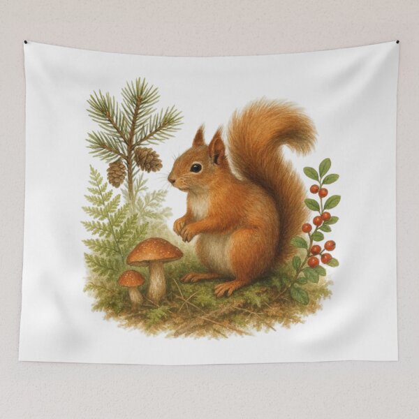 Item preview, Red squirrel in the forest designed and sold by CHRIST5000.