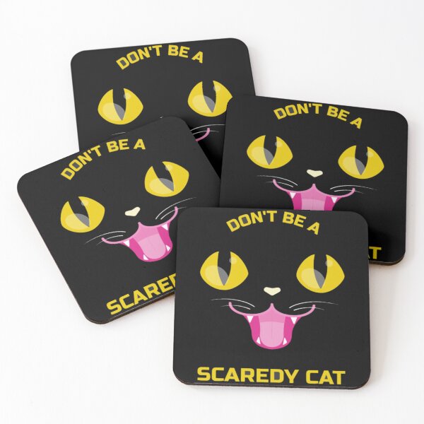 Item preview, Don't Be A Scaredy Cat Funny Black Cat designed and sold by GenZFashion000.