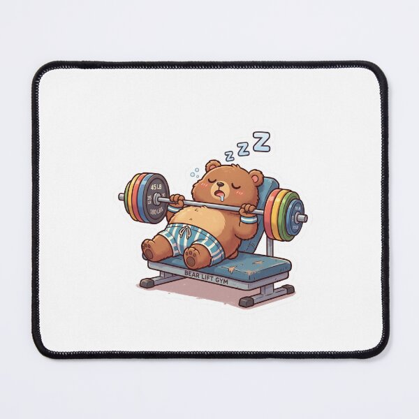 Item preview, Funny Gym Humor Bear My One Rep Is A Nap Sticker designed and sold by Mr-wow.